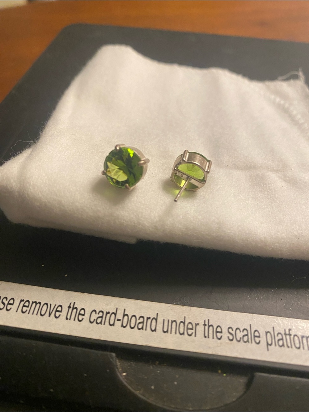 Sterling 925 Peridot August Stud Earrings